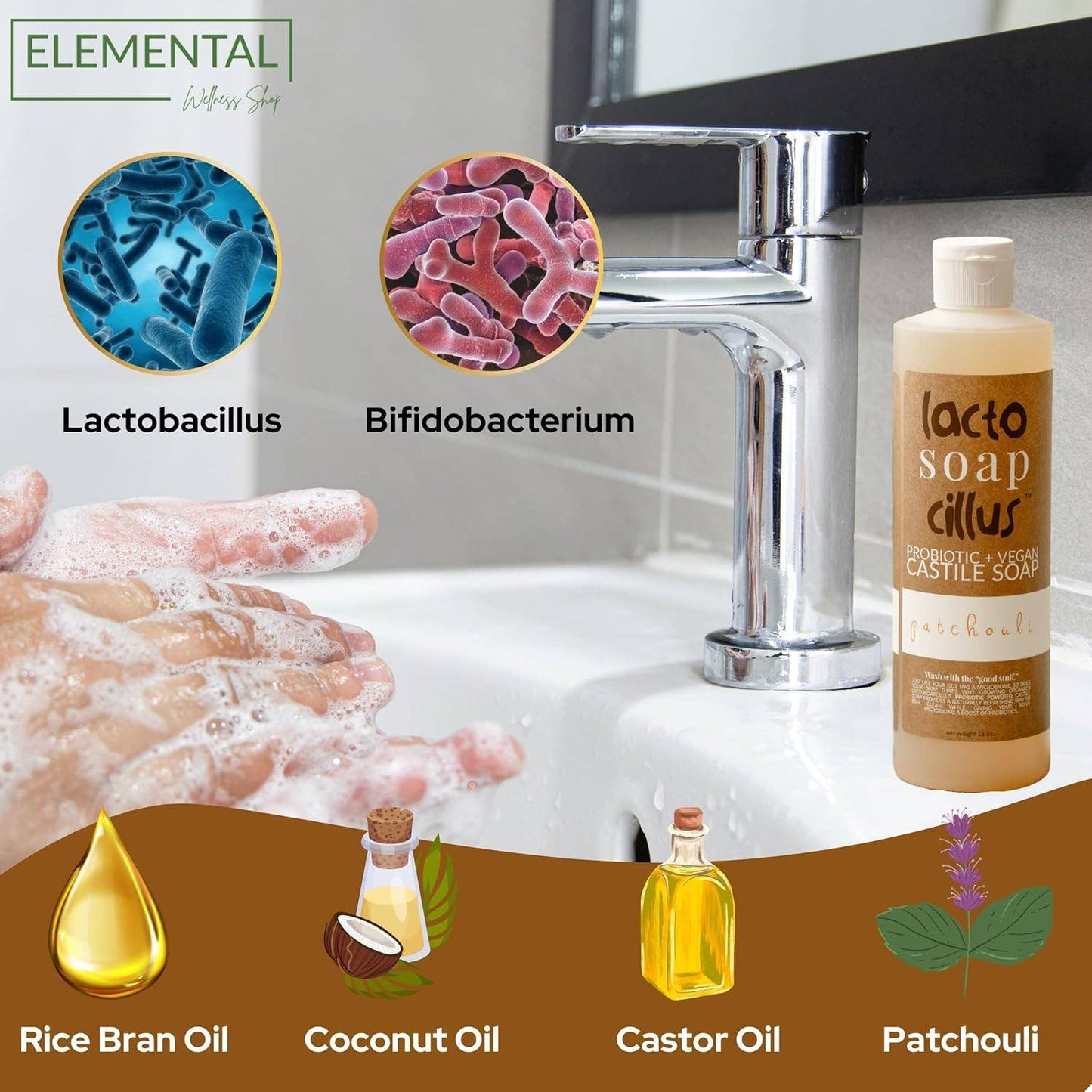 Castile Patchouli Soap | 100% Natural Soap | Palm Oil Free