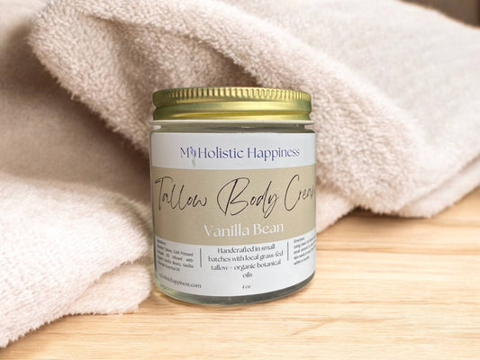 Vanilla Tallow Body Cream - Natural Skin Moisturizer