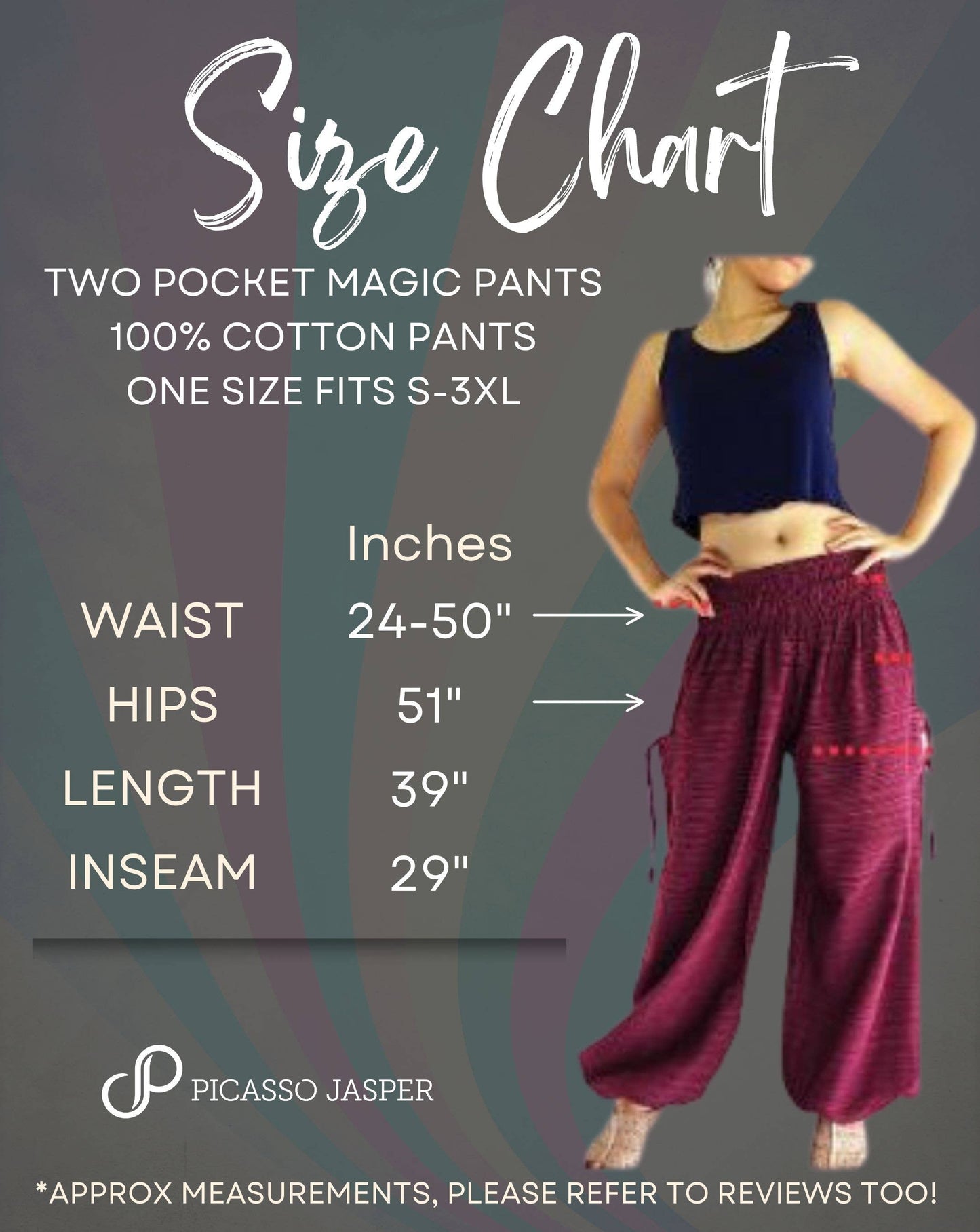 Pants poncho cotton