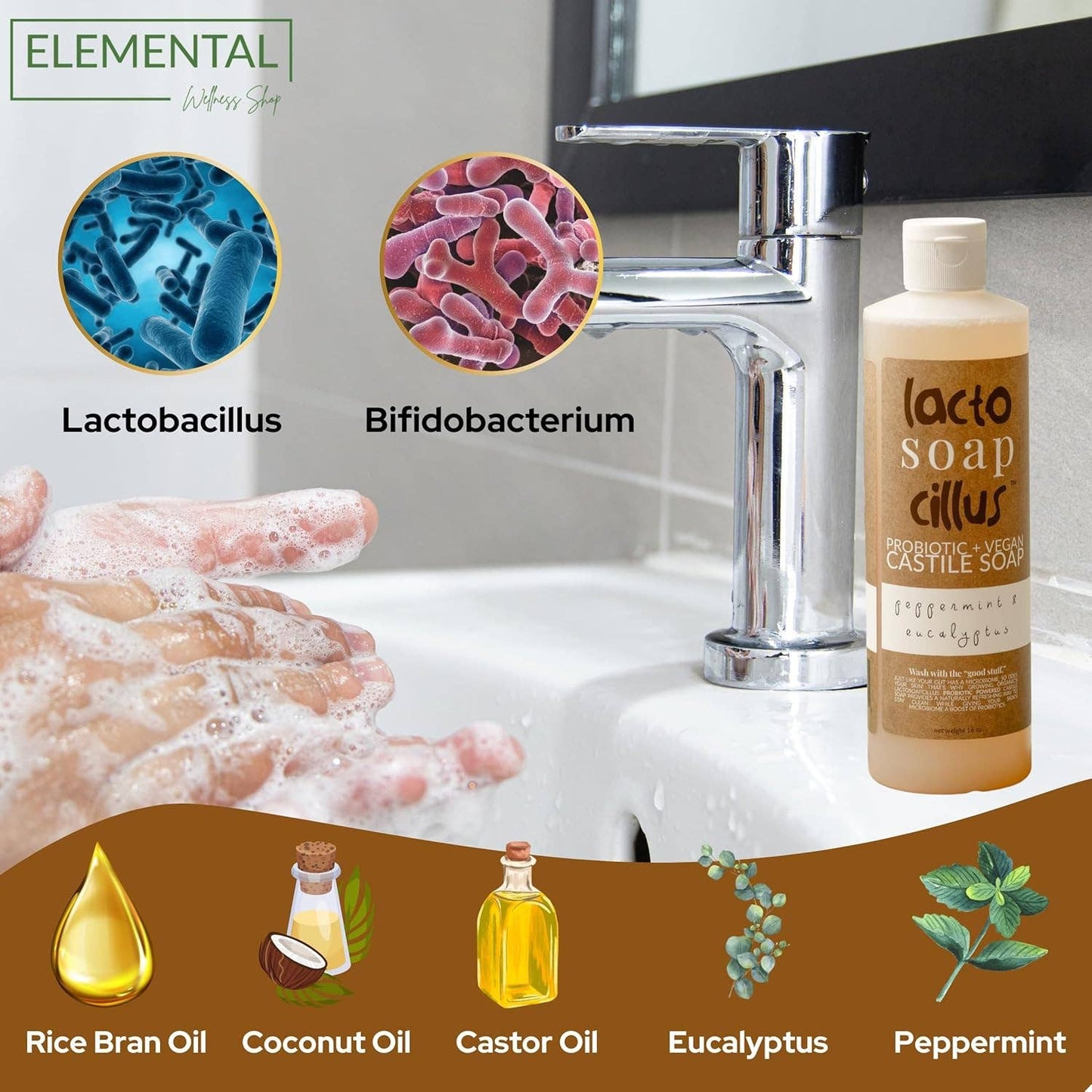 Castile Peppermint Soap | 100% Natural Soap | Palm Oil Free