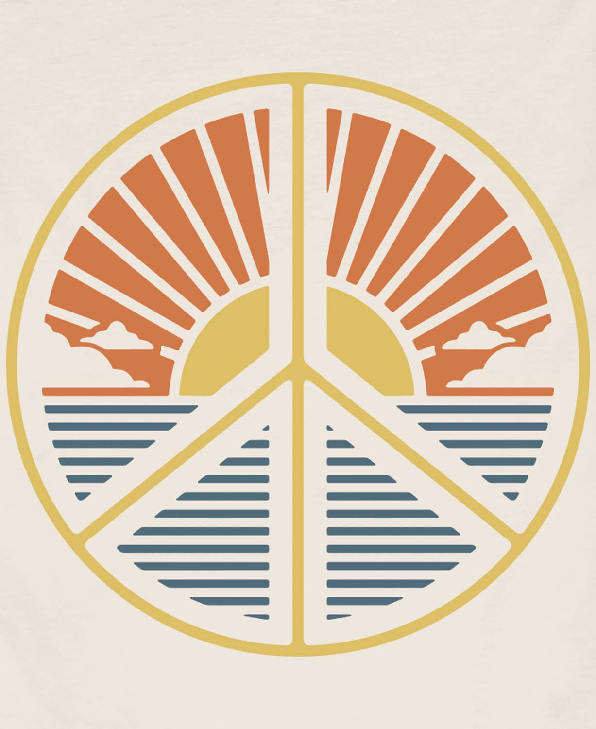 Peace Scene Organic T-Shirt - Unisex - Boho Hippie T-Shirt