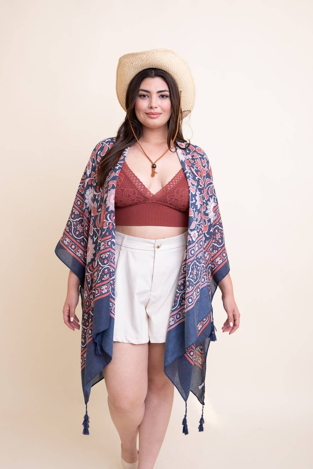 Lightweight Moroccan Tassel Kimono