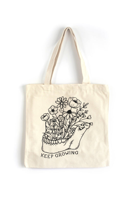 Keep Growing Canvas Tote Bag
