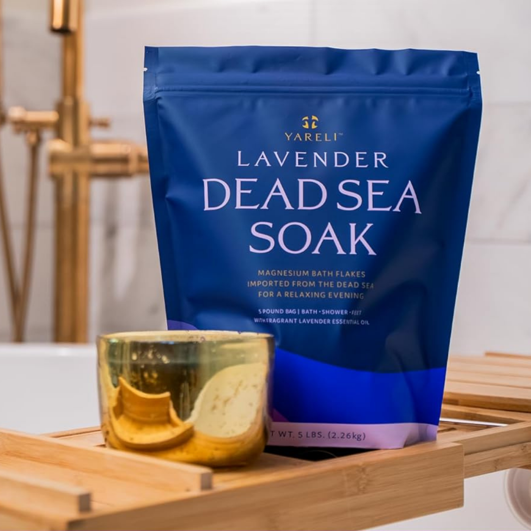 Lavender Dead Sea Magnesium Bath Flakes for Relaxation