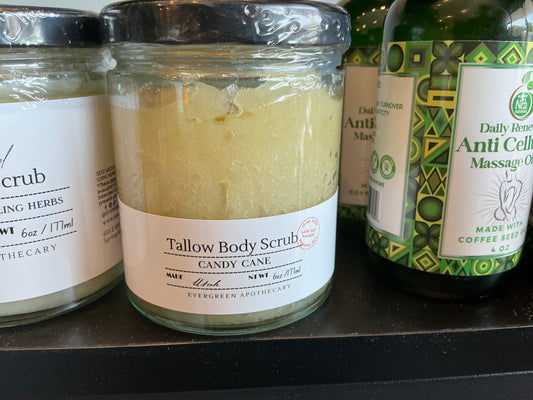 Tallow Body Scrub Candy Cane