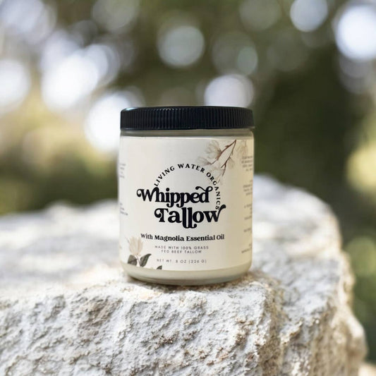 100% Grass Fed Whipped Tallow for Face, Hair, and Skin, Natural Tallow