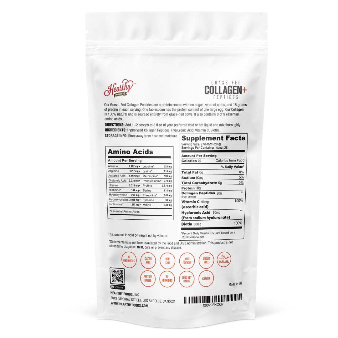 Collagen+ with Hydrolyzed Collagen Powder - Biotin - Hyaluronic Acid & Vitamin C