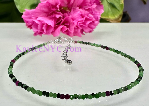 Anklet Ruby Zoisite Crystal Healing