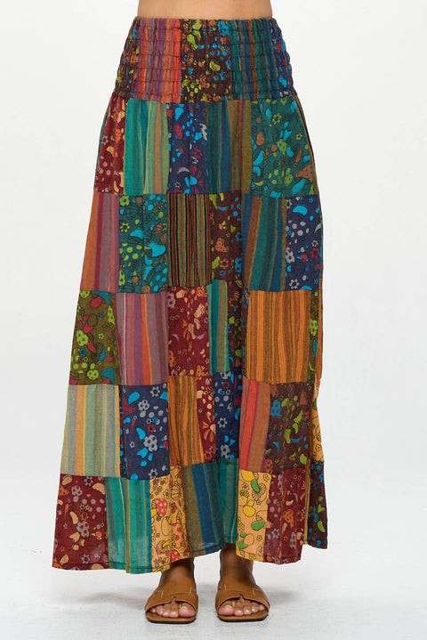 Smoked Patchwork Skirt