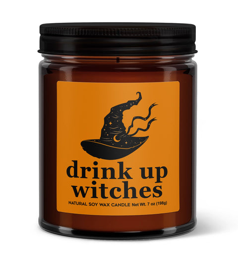 Drink up witches Candle - Black Cat Candle