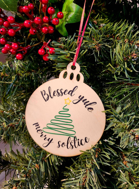 Yule Solstice Holiday Ornament