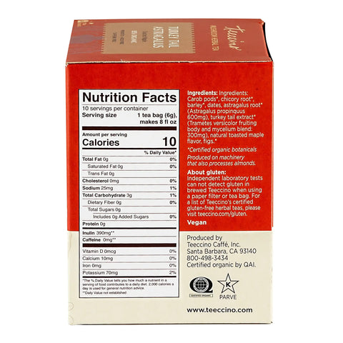 Turkey Tail Astragalus Toasted Maple Mushroom Herbal Tea