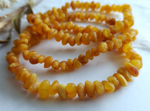 Raw Butter Baltic Amber Adult Stretch Bracelet ♥️ Tag & COA