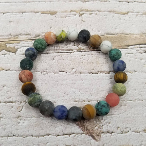 Multi Crystal stone frosted Bracelet