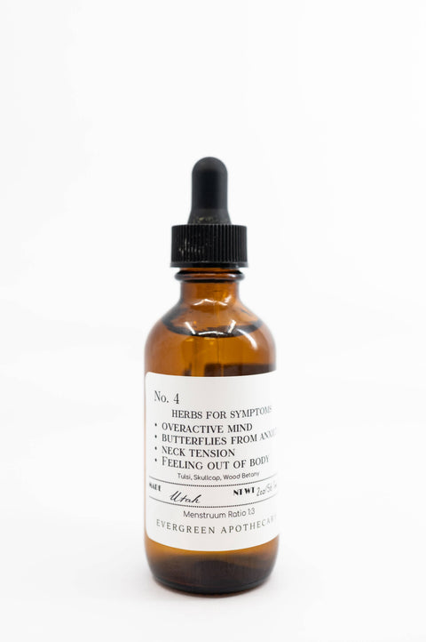 Anxiety Racing Thoughts Tincture, Herbs For Symptoms No.4