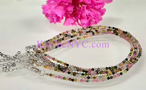 Anklet Pink Tourmaline Crystal