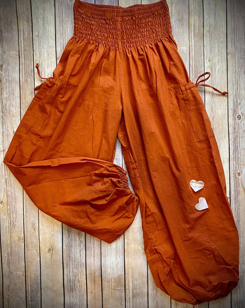Pants poncho cotton