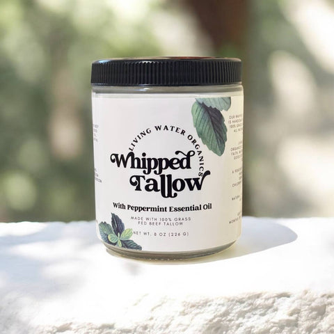 100% Grass Fed Whipped Tallow for Face, Hair, and Skin, Natural Tallow