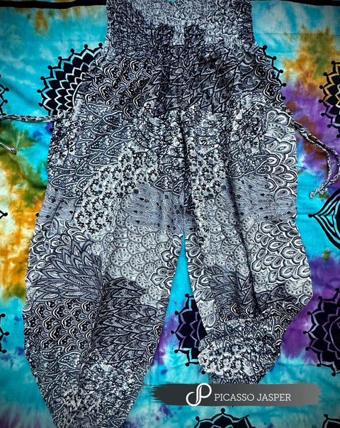 Two Pocket Poncho Pants-Sweet Gray