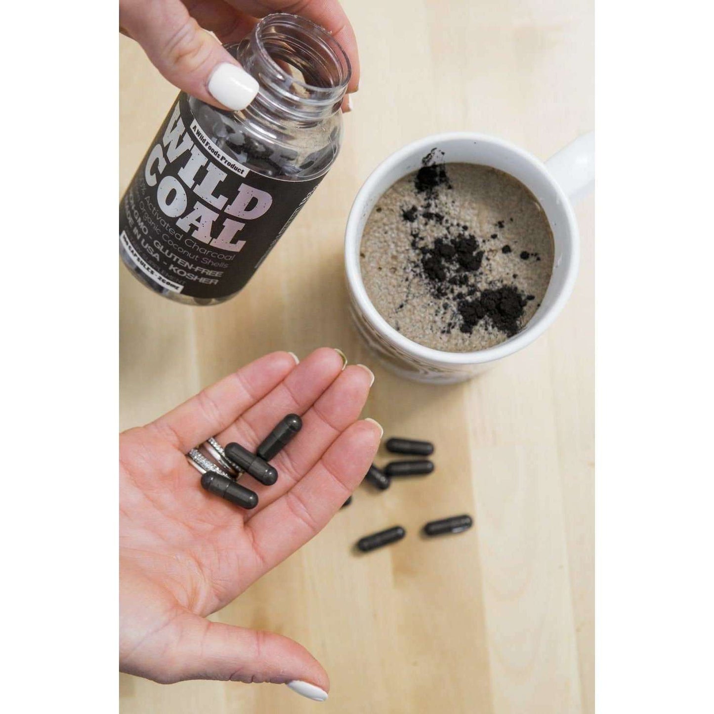 Activated Charcoal Capsules, 100ct Case of 12