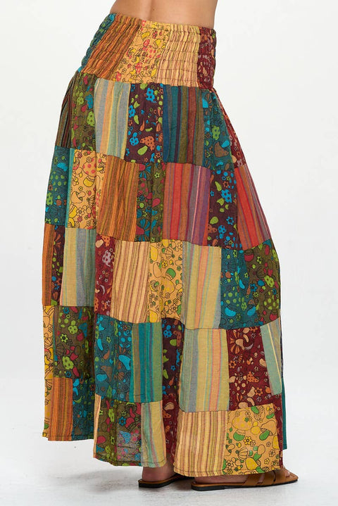Smoked Patchwork Skirt