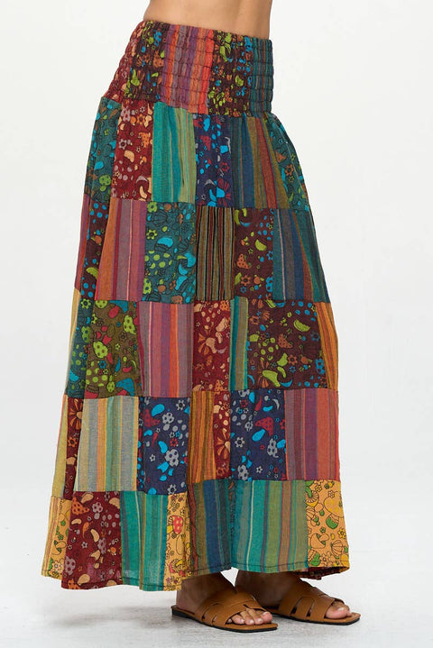 Smoked Patchwork Skirt