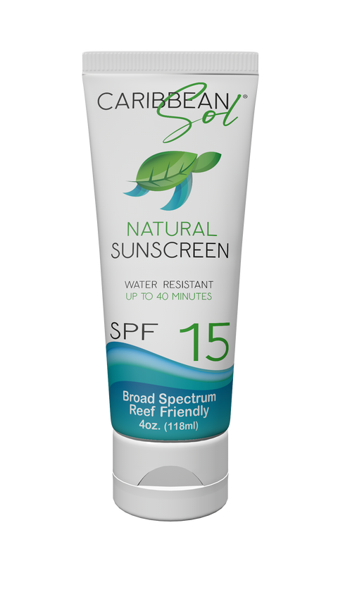 Caribbean Sol Natural Sunscreen SPF 15 - 4oz