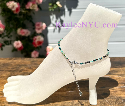 Anklet Ruby Zoisite Crystal Healing