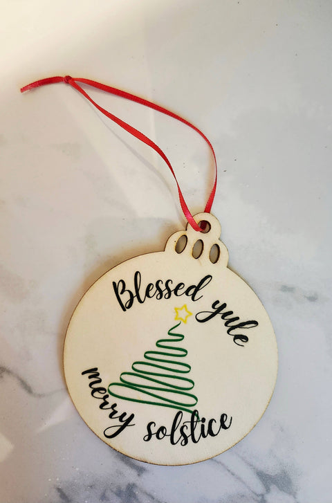 Yule Solstice Holiday Ornament