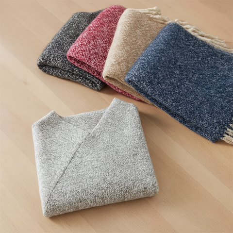 Olive Knit Tasseled Hooded Poncho