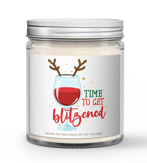 Time To Get Blitzened Soy Candle - Christmas Candle