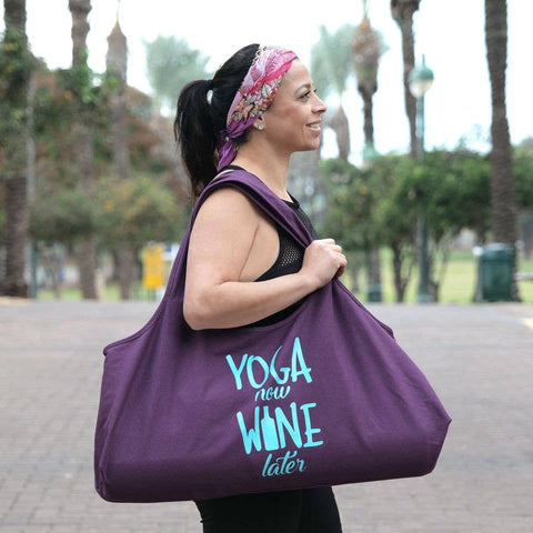 Yoga Now Wine Later Yoga Bag
