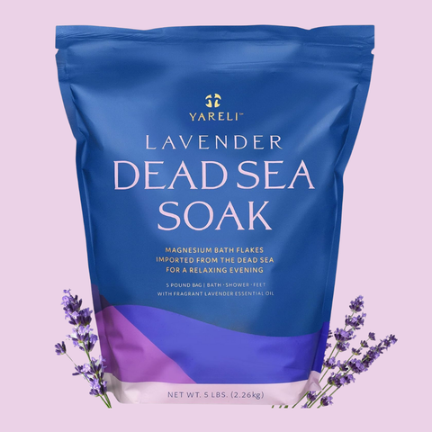 Lavender Dead Sea Magnesium Bath Flakes for Relaxation
