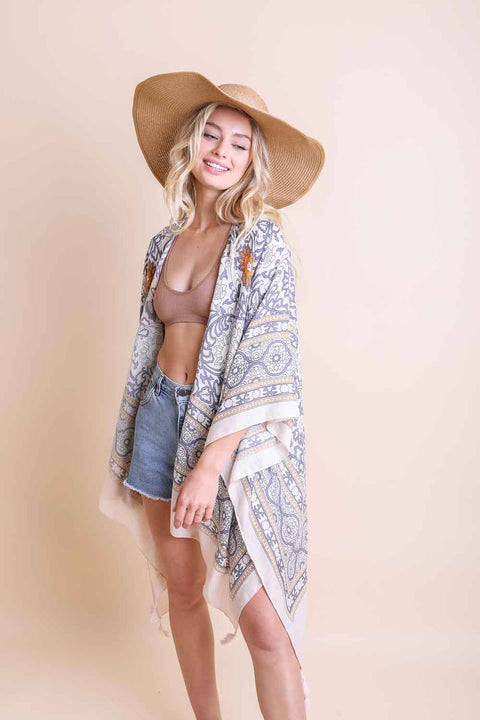 Lightweight Moroccan Tassel Kimono