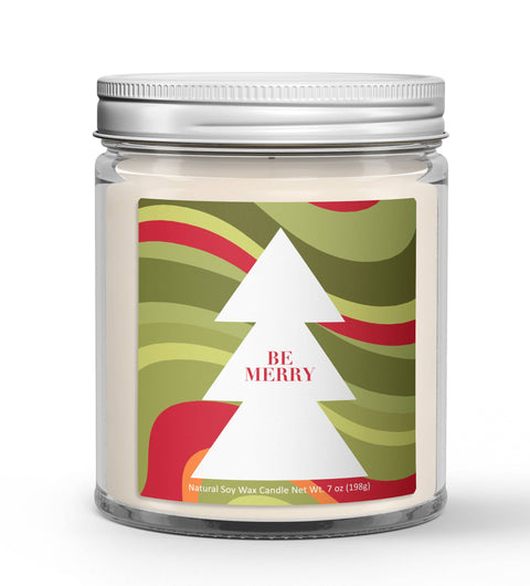Be Merry Tree Christmas Candle - Soy Christmas Candle