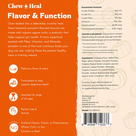 Crunchy Treats with Pumpkin & Probiotics for Dogs