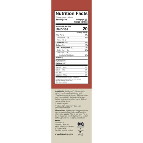 Reishi Eleuthero Mushroom Herbal Coffee-Organic