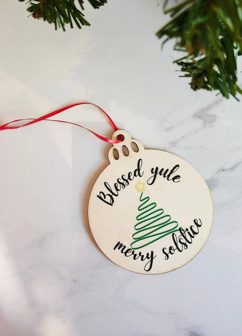 Yule Solstice Holiday Ornament