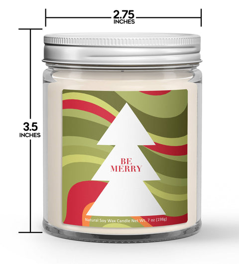 Be Merry Tree Christmas Candle - Soy Christmas Candle