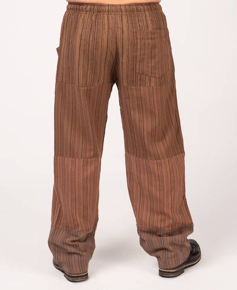Patchwork Pants - Brown