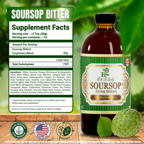 Soursop Living Bitter Oral Supplement 16oz