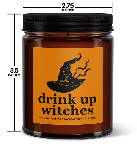 Drink up witches Candle - Black Cat Candle