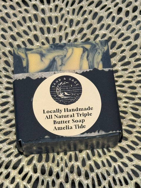 Amelia Tide Sand & Sage Handmade Triple Butter Soap