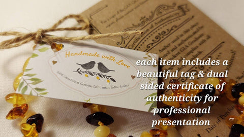 Cherry Baltic Amber Rose Quartz Necklace w Tag & Cert ♥️ GIA