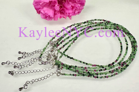 Anklet Ruby Zoisite Crystal Healing
