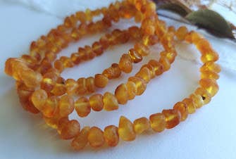Raw Honey Baltic Amber Adult Stretch Bracelet ♥️ w Tag & COA