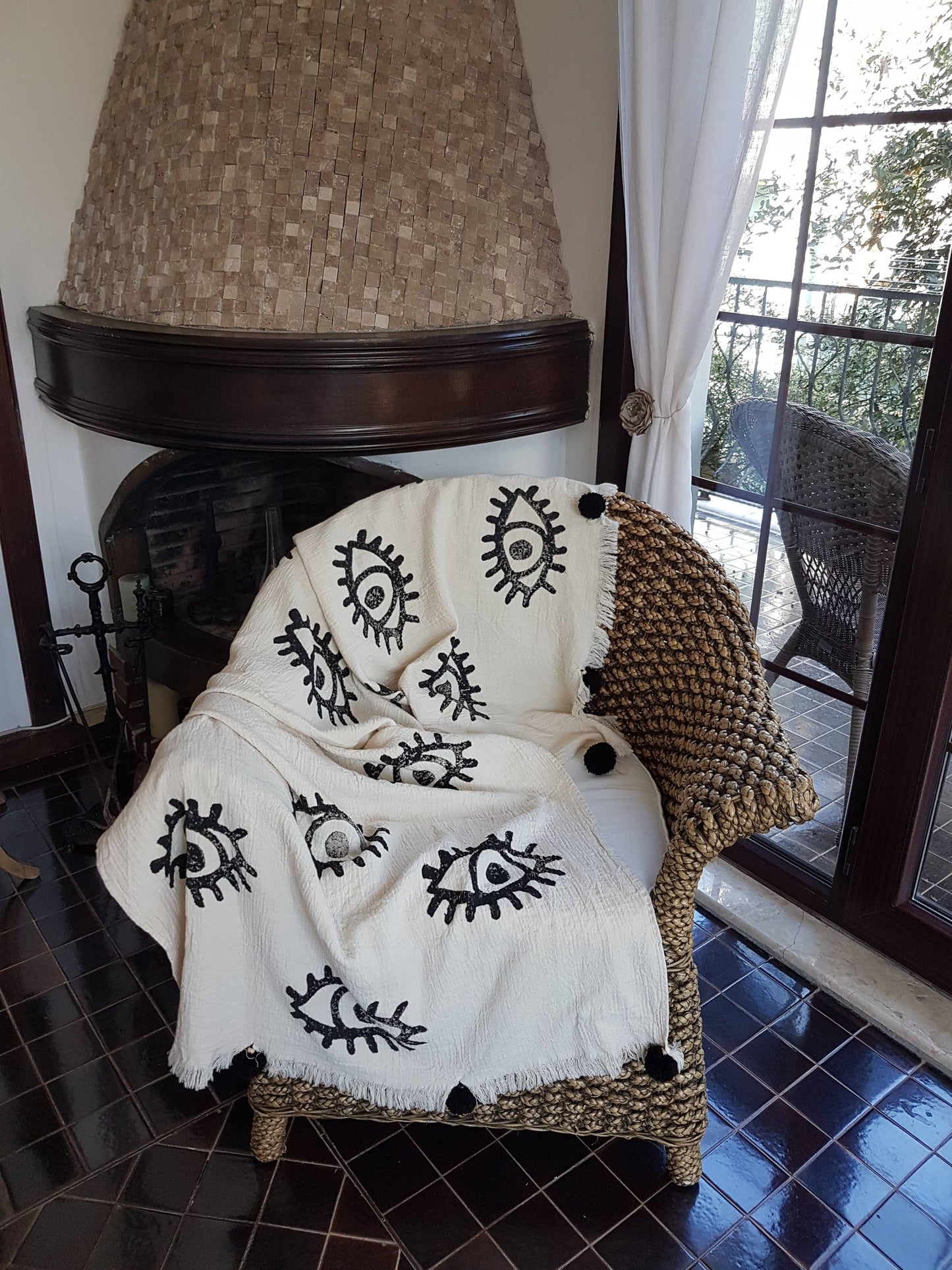 Evil Eye Throw Blanket
