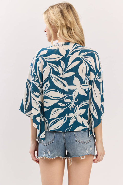 Kimono Blue/Cream Cardigan -