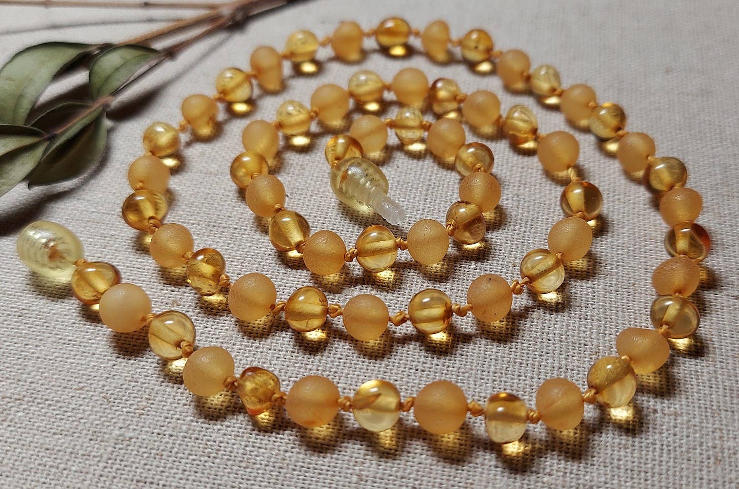 Genuine Lemon Rounded Baltic Amber Child Necklace ♥️ Tag + COA