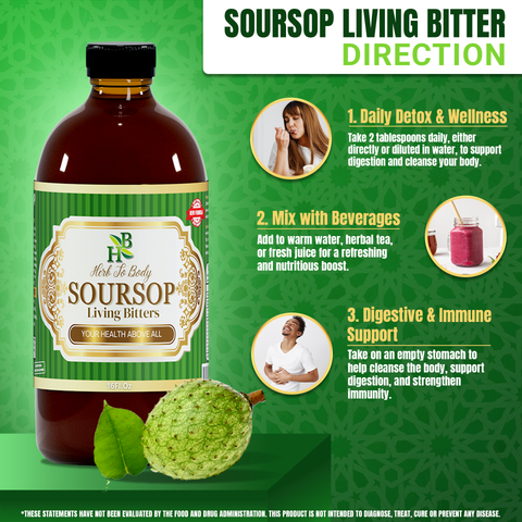 Soursop Living Bitter Oral Supplement 16oz